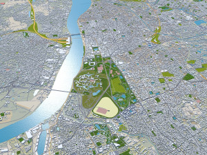 Kolkata city india 100km 3Dモデル