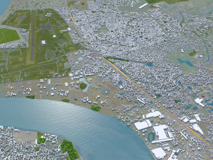 Kolkata city india 100km 3Dモデル