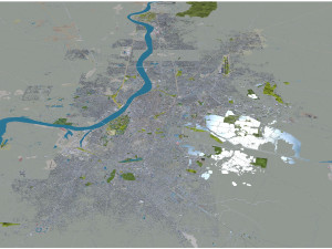 Kolkata city india 100km 3Dモデル
