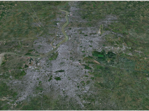 Kolkata city india 100km 3Dモデル