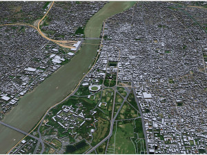 Kolkata city india 100km 3Dモデル