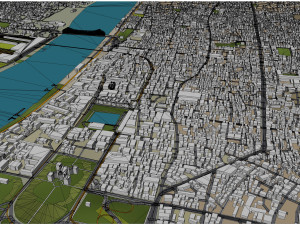 Kolkata city india 100km 3Dモデル