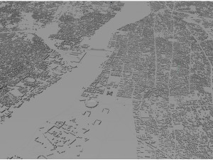 Kolkata city india 100km 3Dモデル