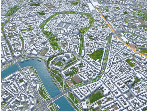 Krakow city poland 70km 3D Model
