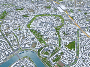 Krakow city poland 70km 3D Model