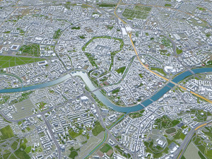 Krakow city poland 70km 3D Model