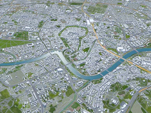 Krakow city poland 70km 3D Model