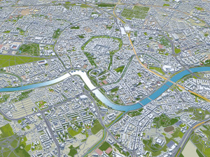 Krakow city poland 70km 3D Model
