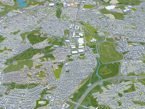 Krakow city poland 70km 3D Model