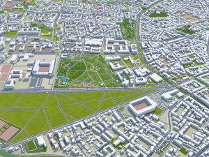 Krakow city poland 70km 3D Model