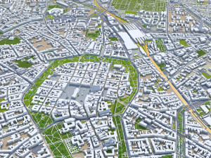 Krakow city poland 70km 3D Model