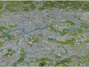 Krakow city poland 70km 3D Model