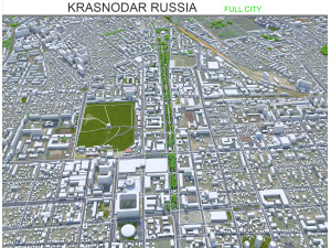 Krasnodar city russia 50km 3D-Modell