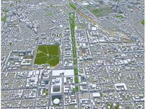 Krasnodar city russia 50km 3D Model