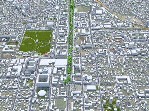 Krasnodar city russia 50km 3D Model