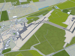 Krasnodar city russia 50km 3D Model