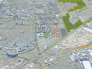 Krasnodar city russia 50km 3D Model