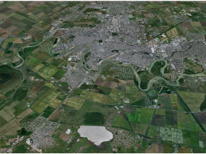 Krasnodar city russia 50km 3D Model