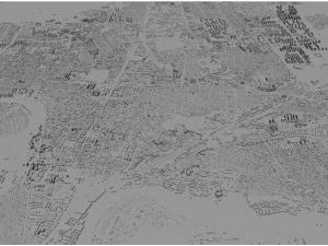 Krasnodar city russia 50km 3D Model
