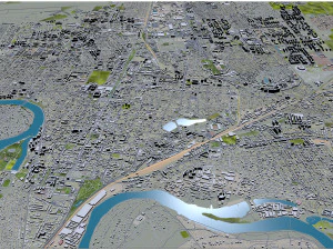 Krasnodar city russia 50km 3D Model