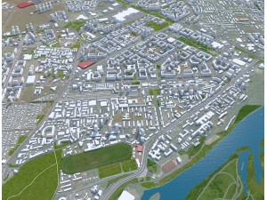 Krasnoyarsk city russia 110km 3D Model
