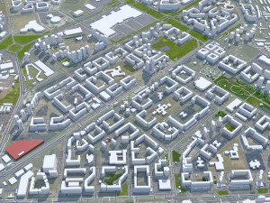 Krasnoyarsk city russia 110km 3D Model
