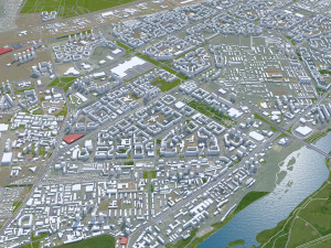 Krasnoyarsk city russia 110km 3D Model
