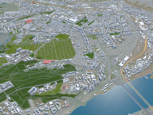 Krasnoyarsk city russia 110km 3D Model