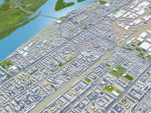 Krasnoyarsk city russia 110km 3D Model