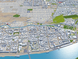 Krasnoyarsk city russia 110km 3D Model