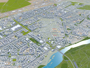 Krasnoyarsk city russia 110km 3D Model
