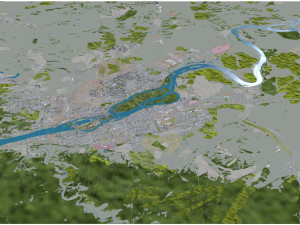 Krasnoyarsk city russia 110km 3D Model