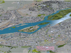 Krasnoyarsk city russia 110km 3D Model