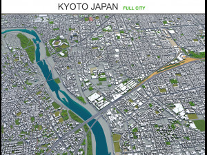 kyoto city japan 80km 3D Model