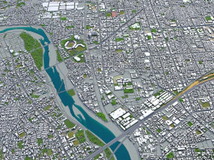 kyoto city japan 80km 3D Model