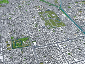 kyoto city japan 80km 3D Model