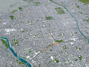 kyoto city japan 80km Modello 3D