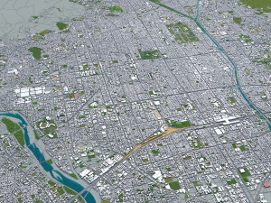 kyoto city japan 80km 3D Model