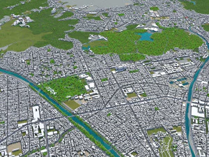 kyoto city japan 80km 3D Model