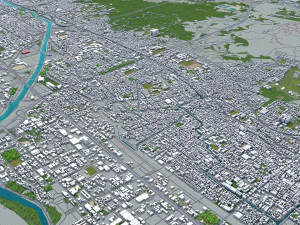 kyoto city japan 80km 3D Model