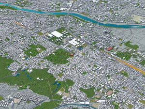 kyoto city japan 80km 3D Model