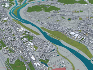 kyoto city japan 80km Modello 3D