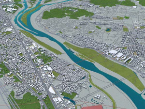 kyoto city japan 80km 3D Model