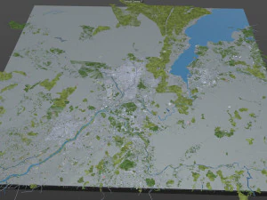 kyoto city japan 80km 3D Model