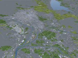 kyoto city japan 80km 3D Model