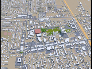 Lancaster city california 70km 3D 模型