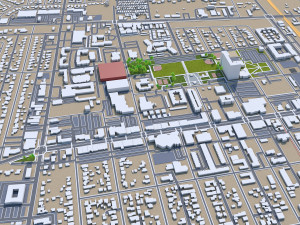 Lancaster city california 70km 3D 模型