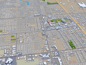 Lancaster city california 70km 3D 模型
