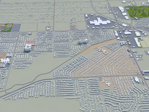Lancaster city california 70km 3D 模型