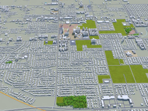 Lancaster city california 70km 3D 模型
